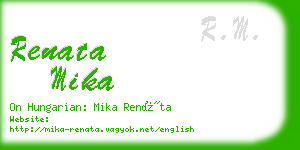 renata mika business card